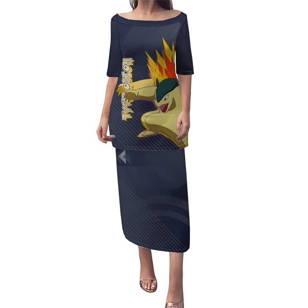 Typhlosion Poké Puletasi Fierce Flame Burst Vector Style