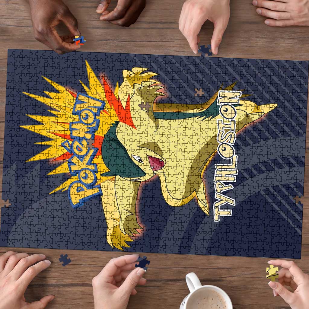 Typhlosion Poké Puzzle Fierce Flame Burst Vector Style