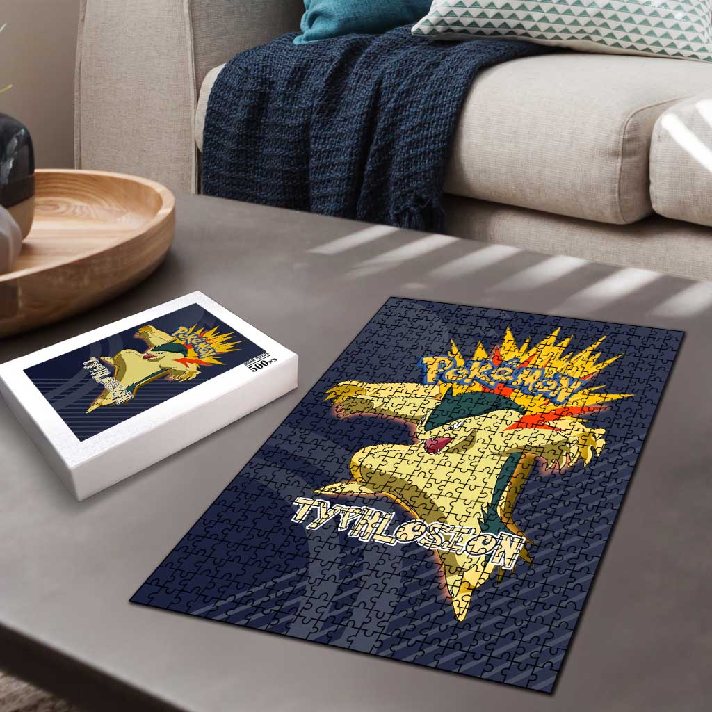 Typhlosion Poké Puzzle Fierce Flame Burst Vector Style