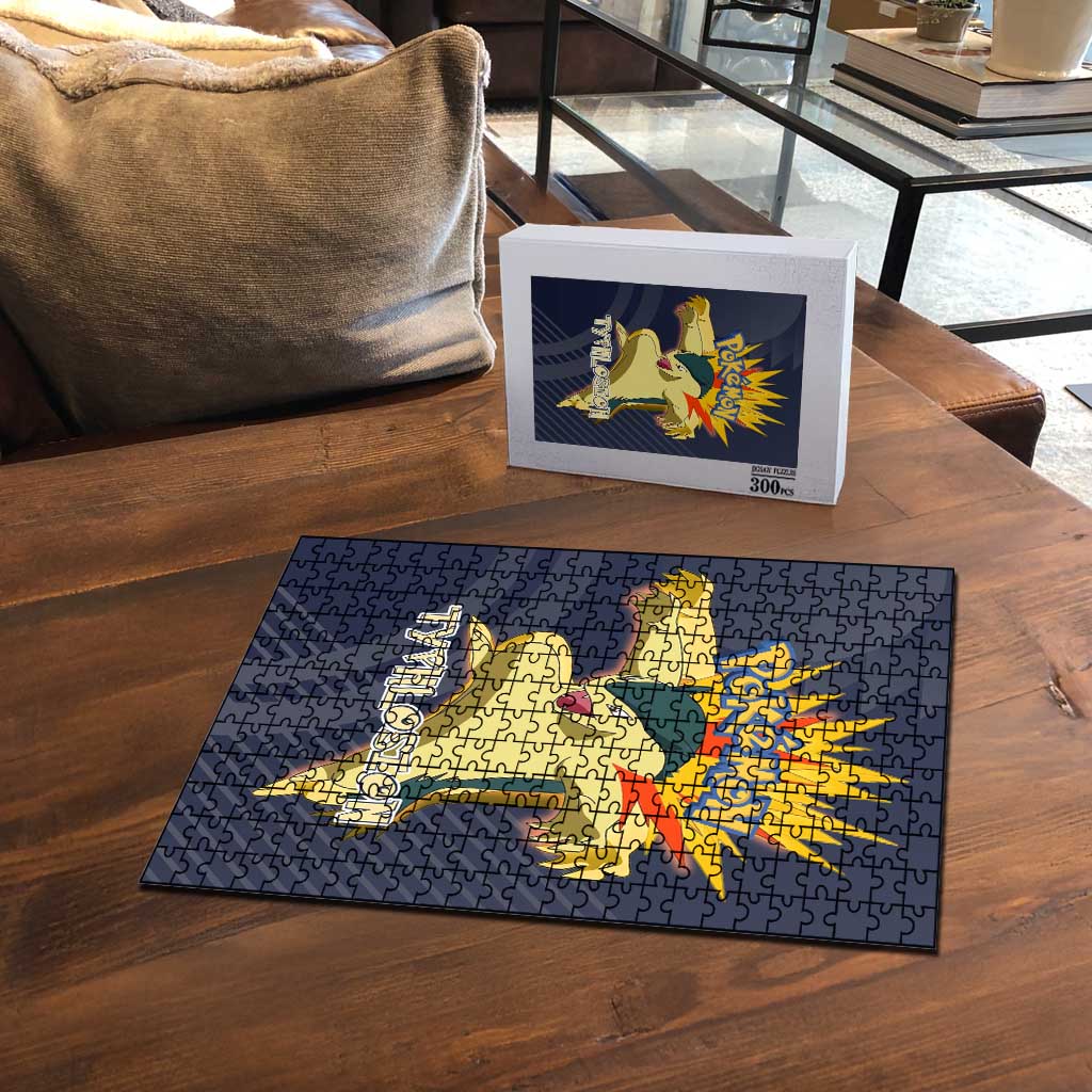 Typhlosion Poké Puzzle Fierce Flame Burst Vector Style