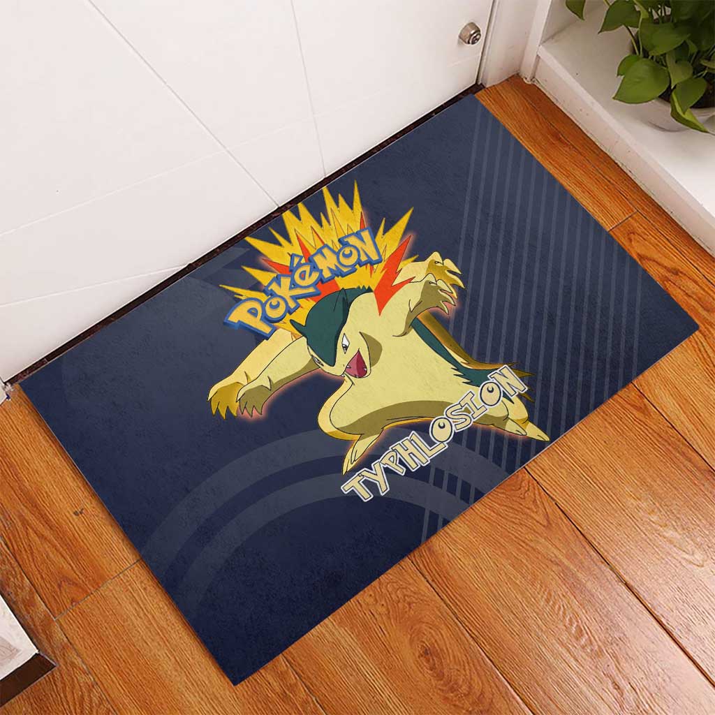 Typhlosion Poké Rubber Doormat Fierce Flame Burst Vector Style