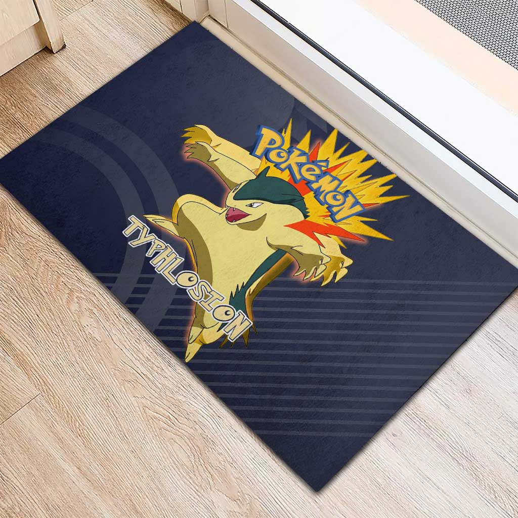 Typhlosion Poké Rubber Doormat Fierce Flame Burst Vector Style