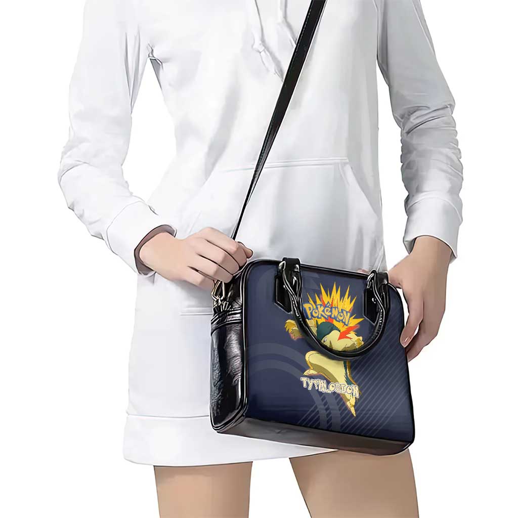 Typhlosion Poké Shoulder Handbag Fierce Flame Burst Vector Style
