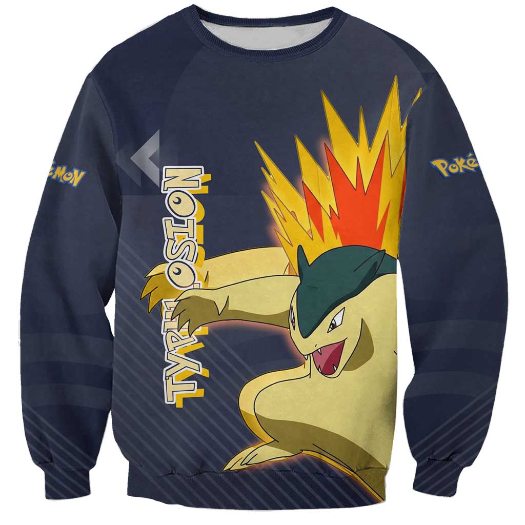 Typhlosion Poké Sweatshirt Fierce Flame Burst Vector Style