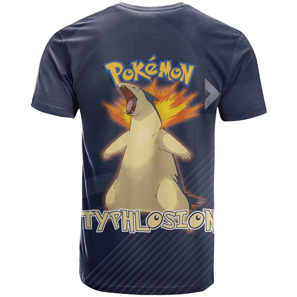 Typhlosion Poké T Shirt Fierce Flame Burst Vector Style