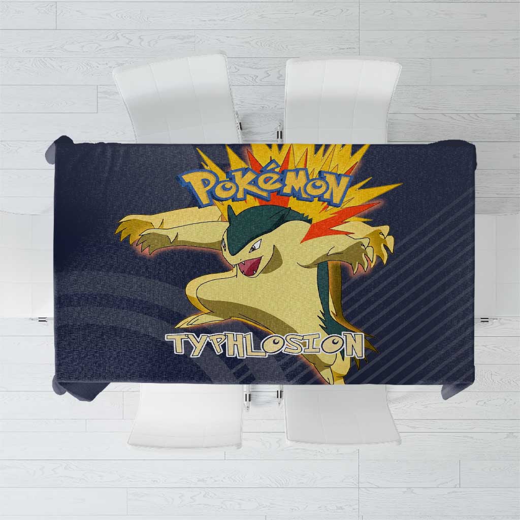 Typhlosion Poké Tablecloth Fierce Flame Burst Vector Style