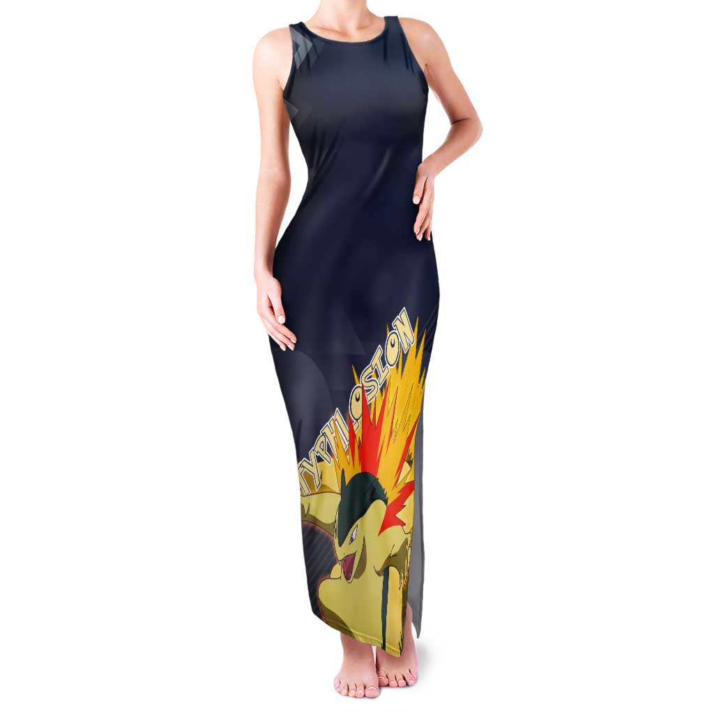 Typhlosion Poké Tank Maxi Dress Fierce Flame Burst Vector Style