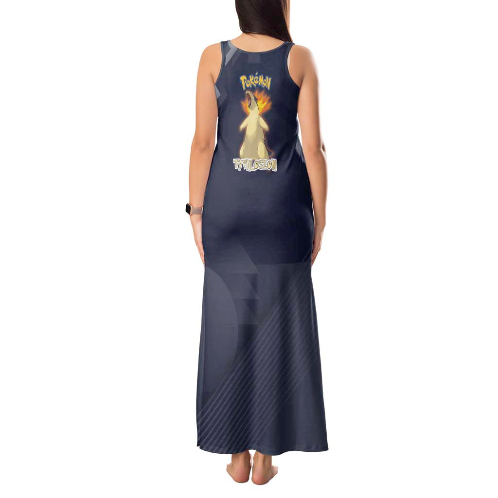 Typhlosion Poké Tank Maxi Dress Fierce Flame Burst Vector Style