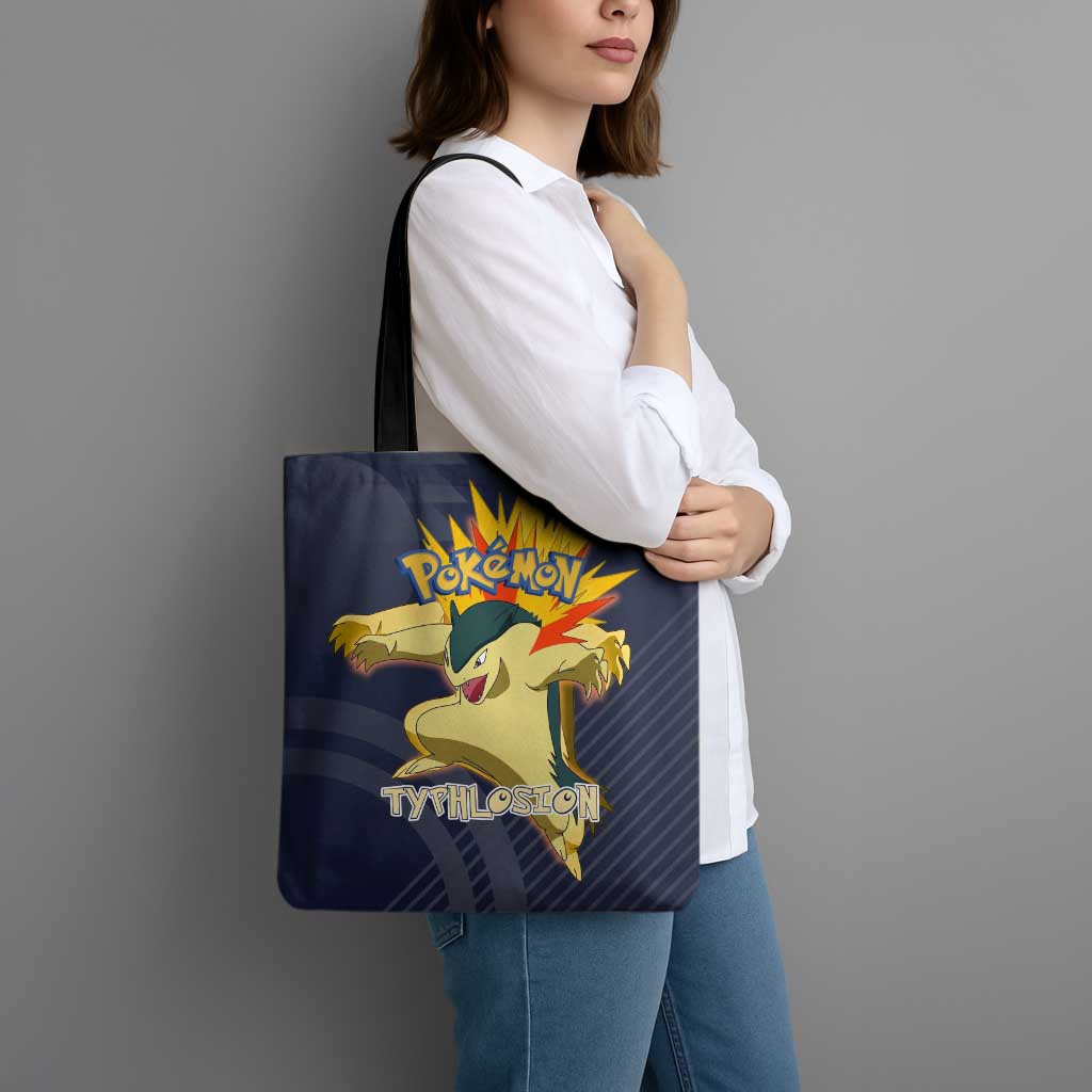 Typhlosion Poké Tote Bag Fierce Flame Burst Vector Style