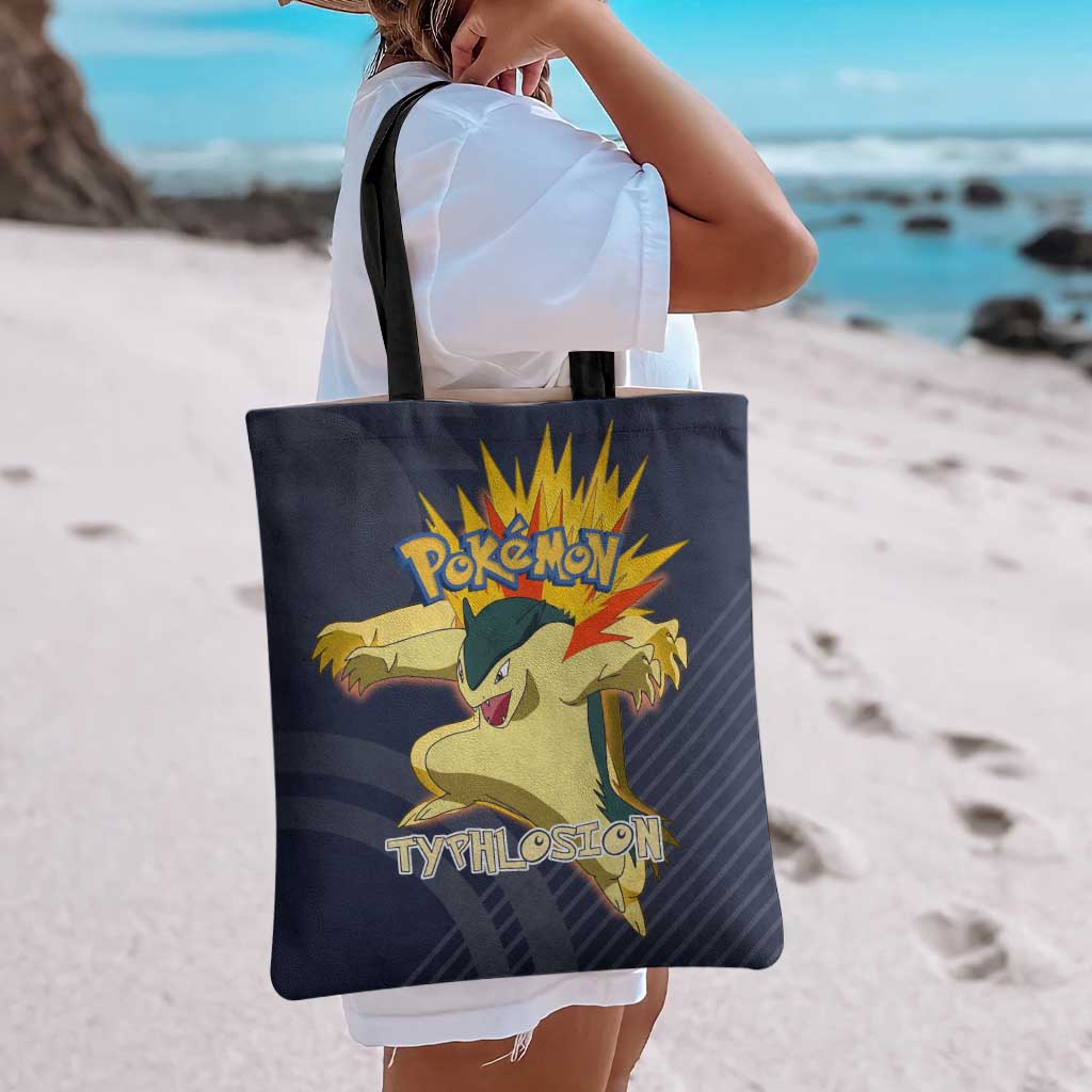 Typhlosion Poké Tote Bag Fierce Flame Burst Vector Style