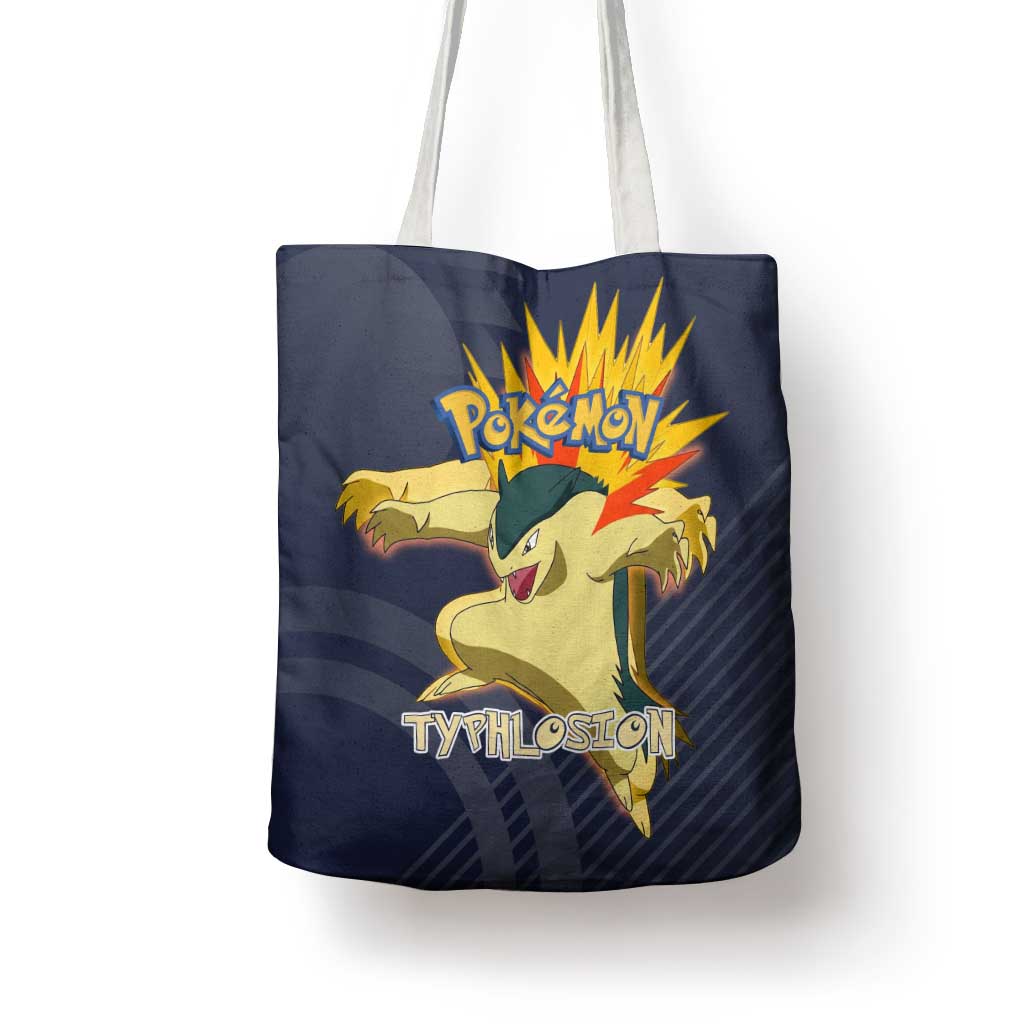Typhlosion Poké Tote Bag Fierce Flame Burst Vector Style