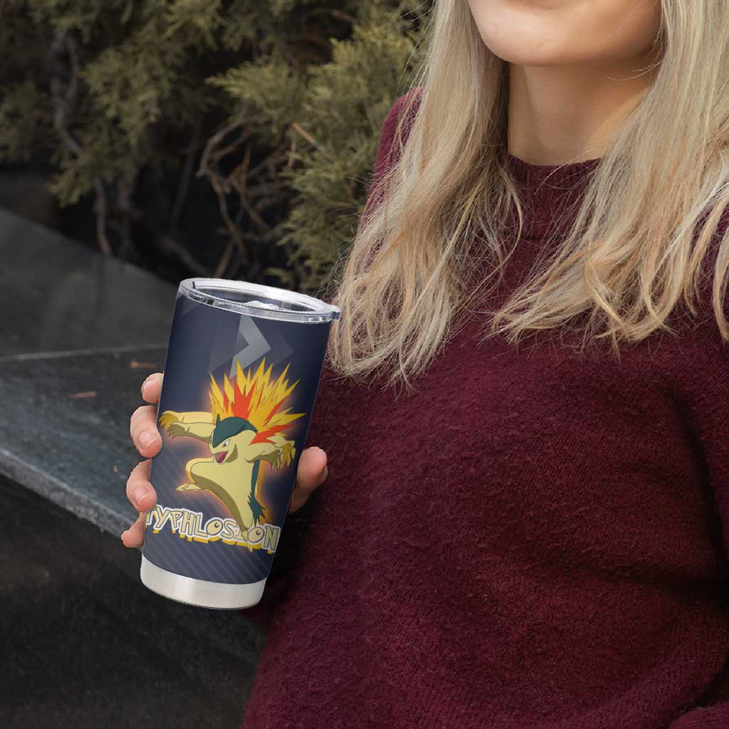Typhlosion Poké Tumbler Cup Fierce Flame Burst Vector Style