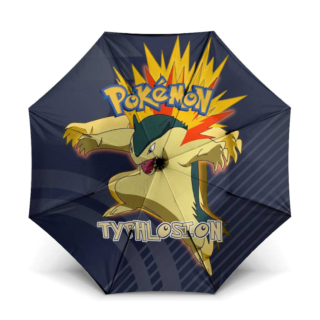 Typhlosion Poké Umbrella Fierce Flame Burst Vector Style