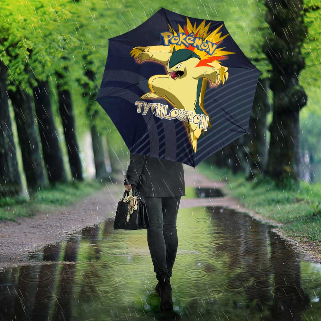 Typhlosion Poké Umbrella Fierce Flame Burst Vector Style