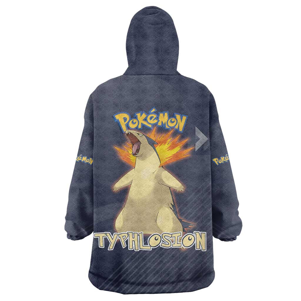 Typhlosion Poké Wearable Blanket Hoodie Fierce Flame Burst Vector Style