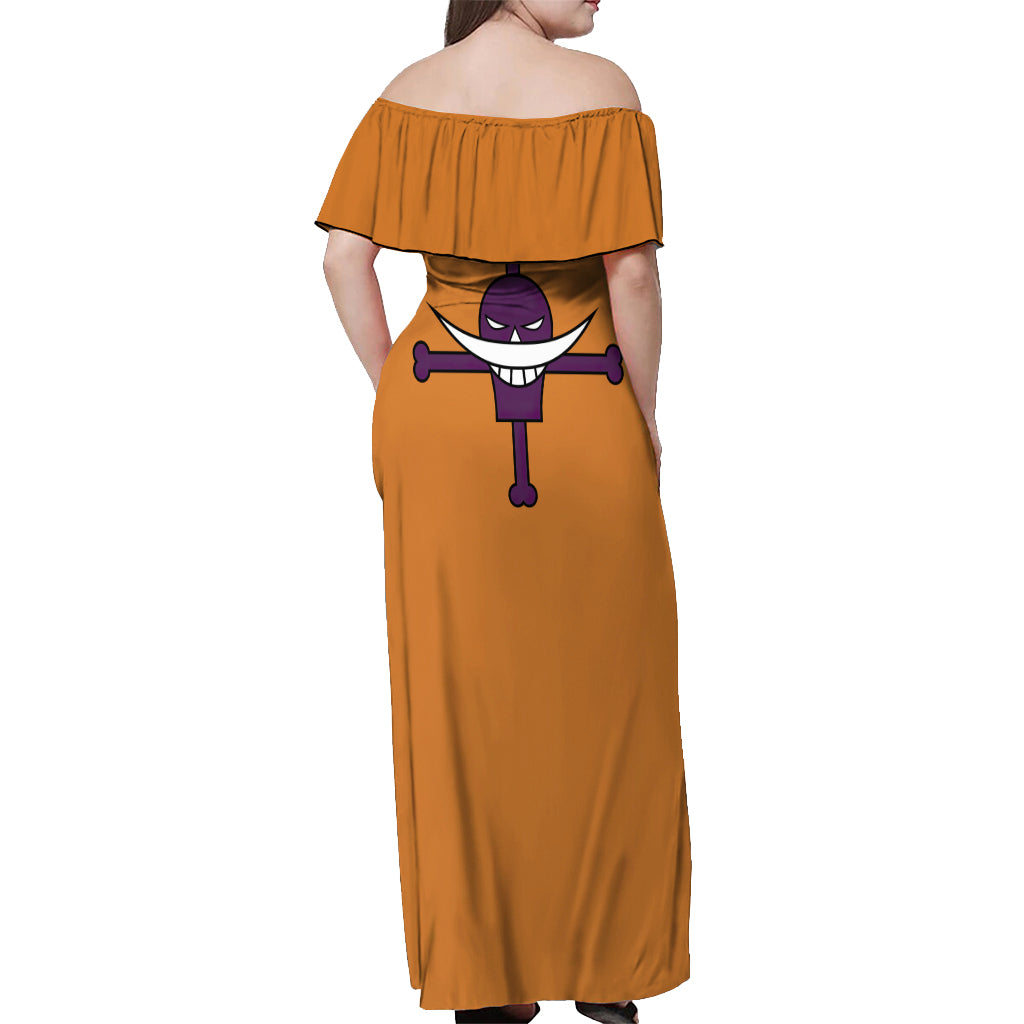 Portgas D Ace Off Shoulder Maxi Dress