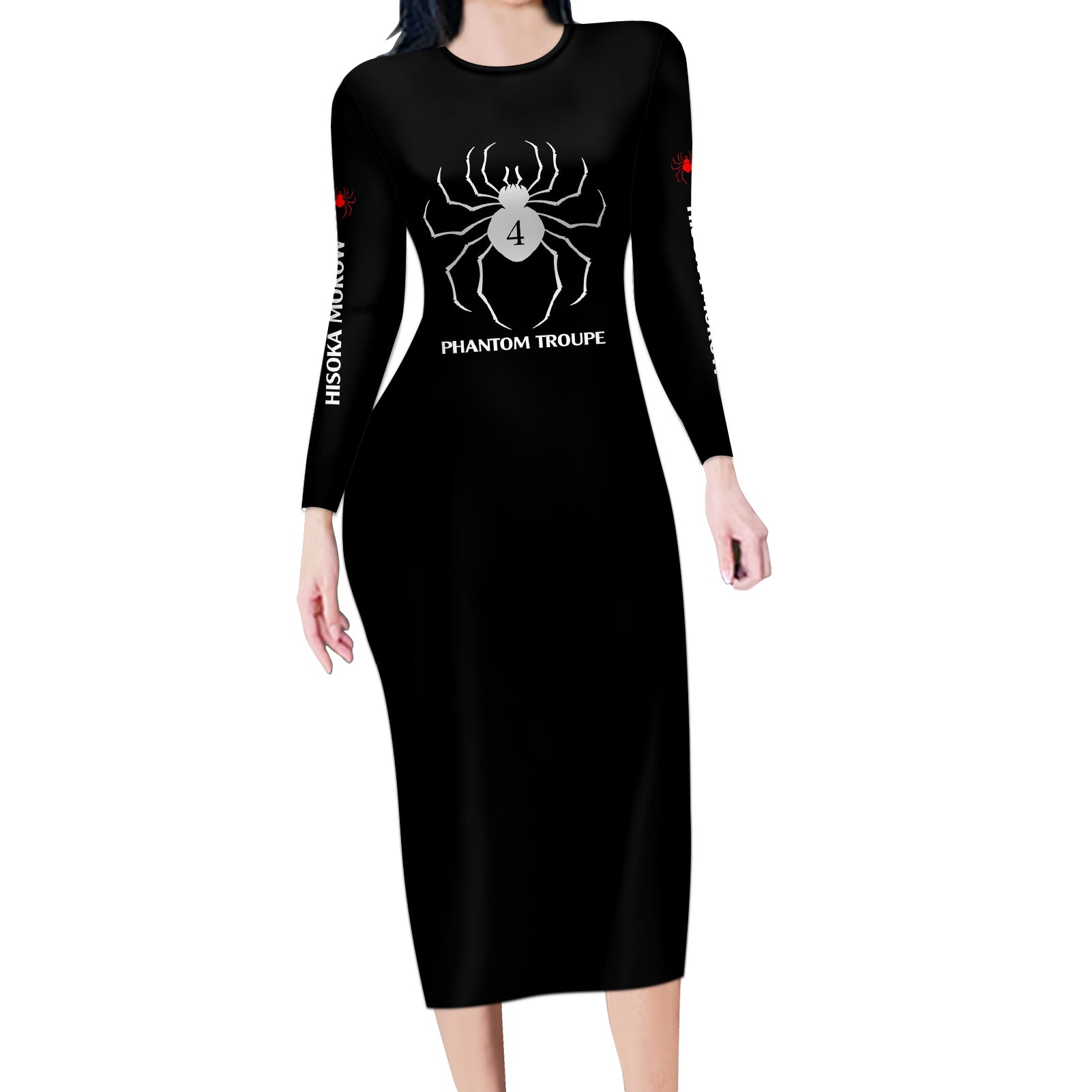 Hisoka Phantom Troupe - Anime Long Sleeve Bodycon Dress