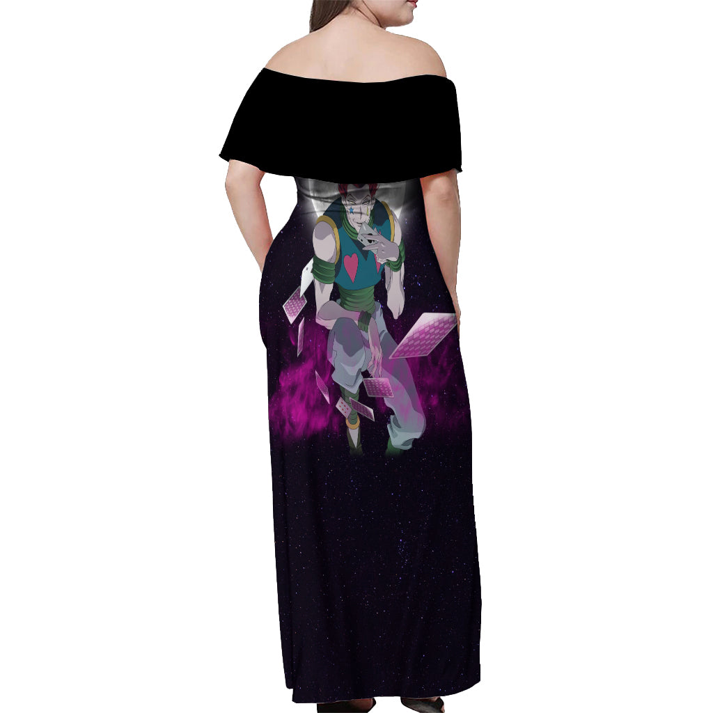 Hisoka Phantom Troupe - Anime Off Shoulder Maxi Dress