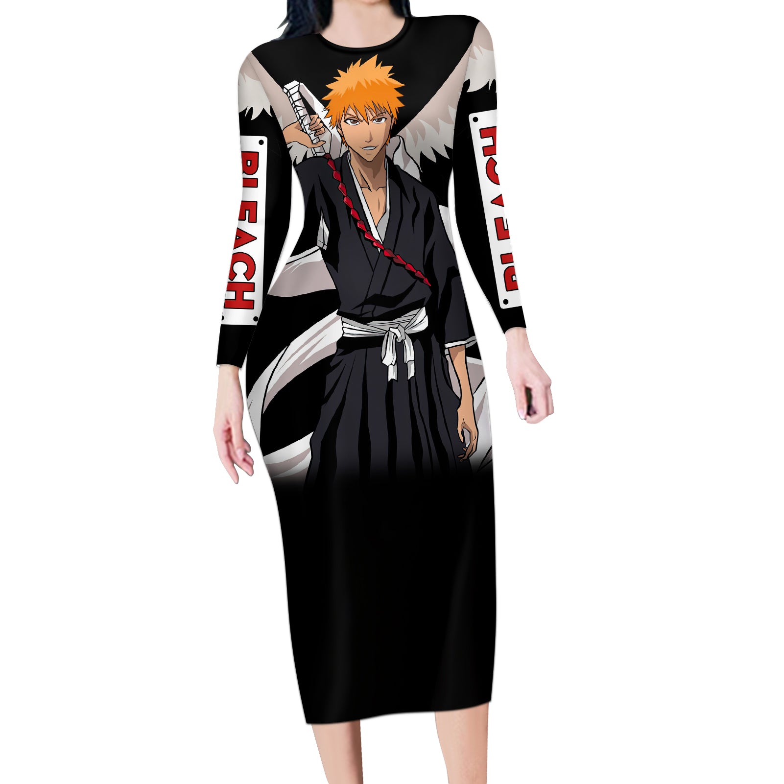 Ichigo Kurosaki - BL Jacket Style Long Sleeve Bodycon Dress