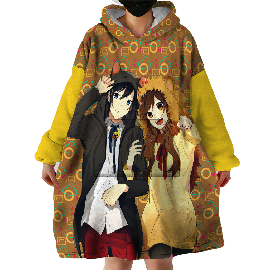 Horimiya Miyamura and Hori Wearable Blanket Hoodie Horimiya