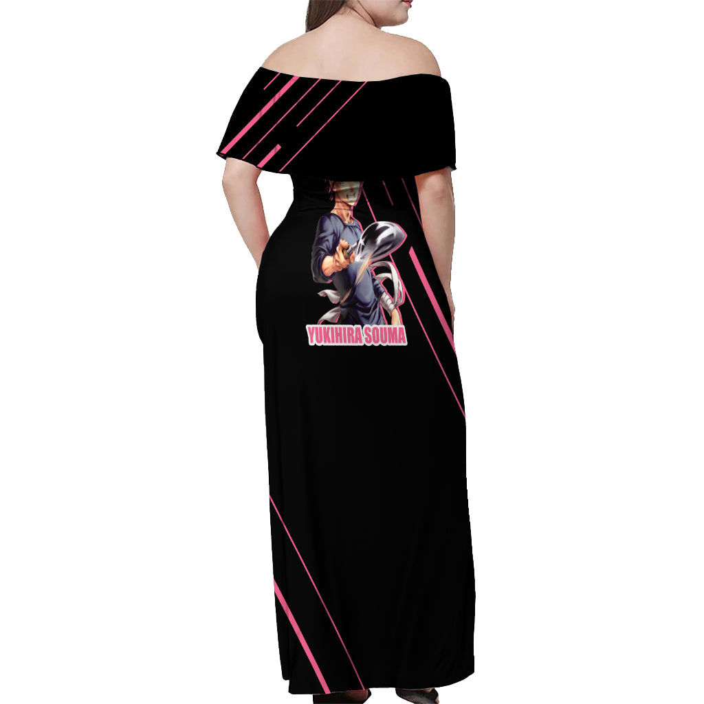 Yukihira Souma Off Shoulder Maxi Dress Shokugeki no Souma