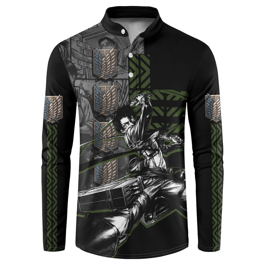 Levi Ackerman - Attack On Titan Button Sweatshirt Anime Style