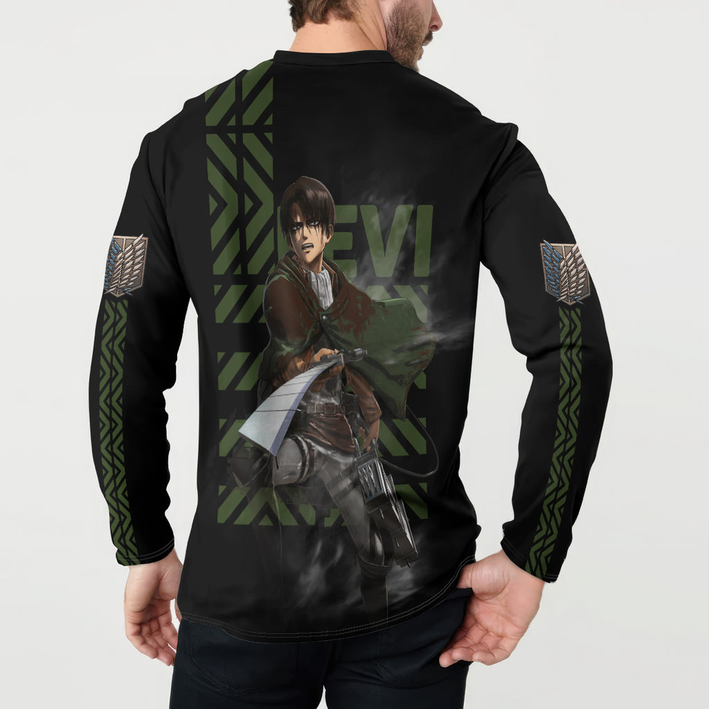 Levi Ackerman - Attack On Titan Button Sweatshirt Anime Style