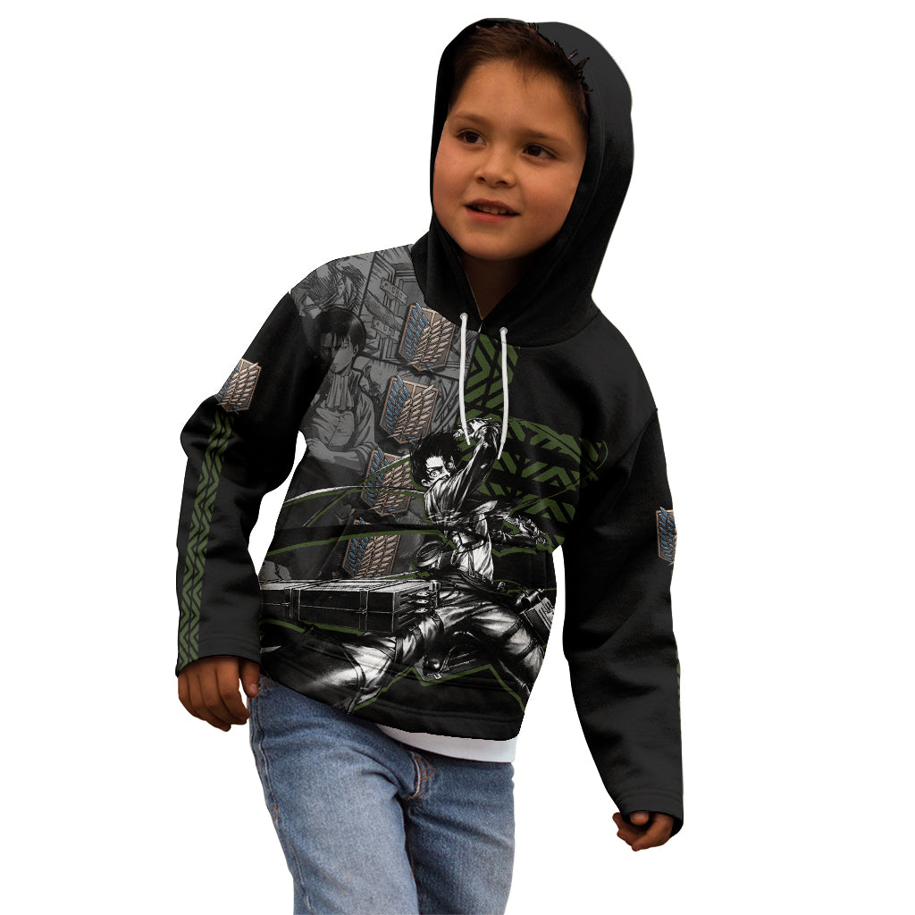 Levi Ackerman - Attack On Titan Kid Hoodie Anime Style