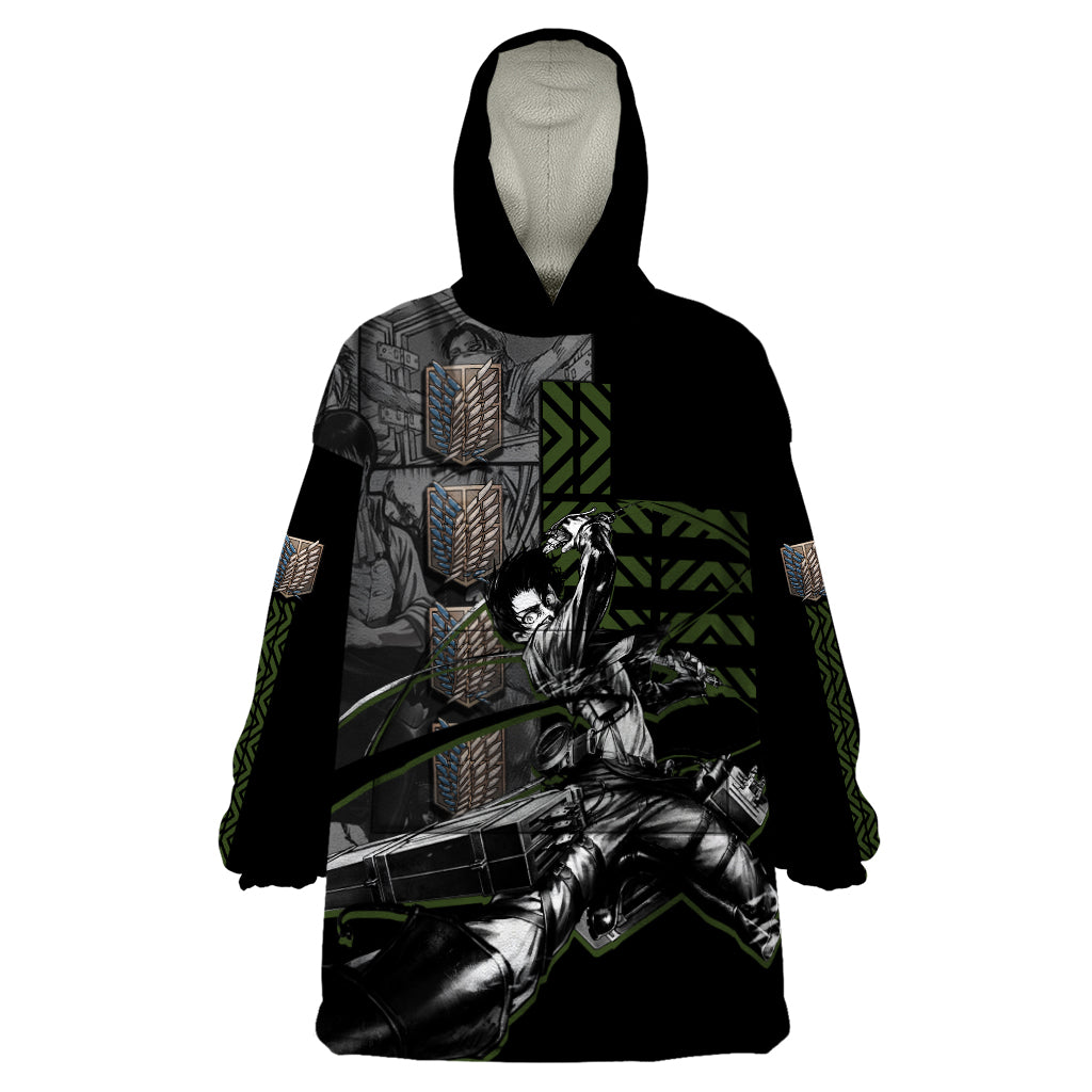 Levi Ackerman - Attack On Titan Wearable Blanket Hoodie Anime Style