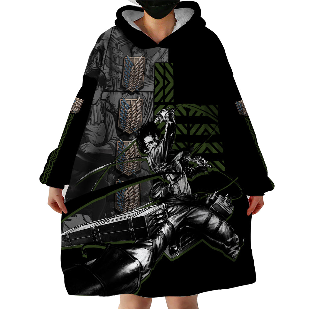 Levi Ackerman - Attack On Titan Wearable Blanket Hoodie Anime Style