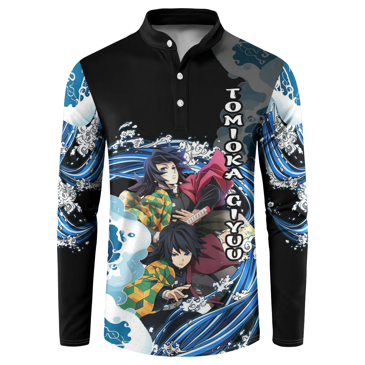 Tomioka Giyuu - Demon Slayer Button Sweatshirt Anime Japan Style