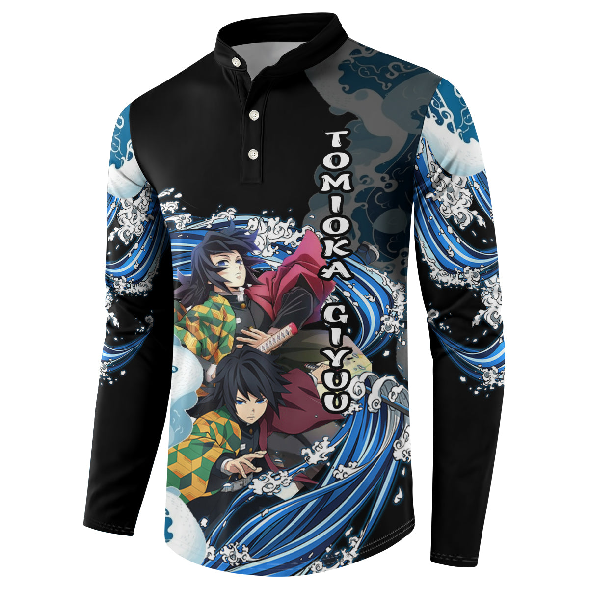 Tomioka Giyuu - Demon Slayer Button Sweatshirt Anime Japan Style