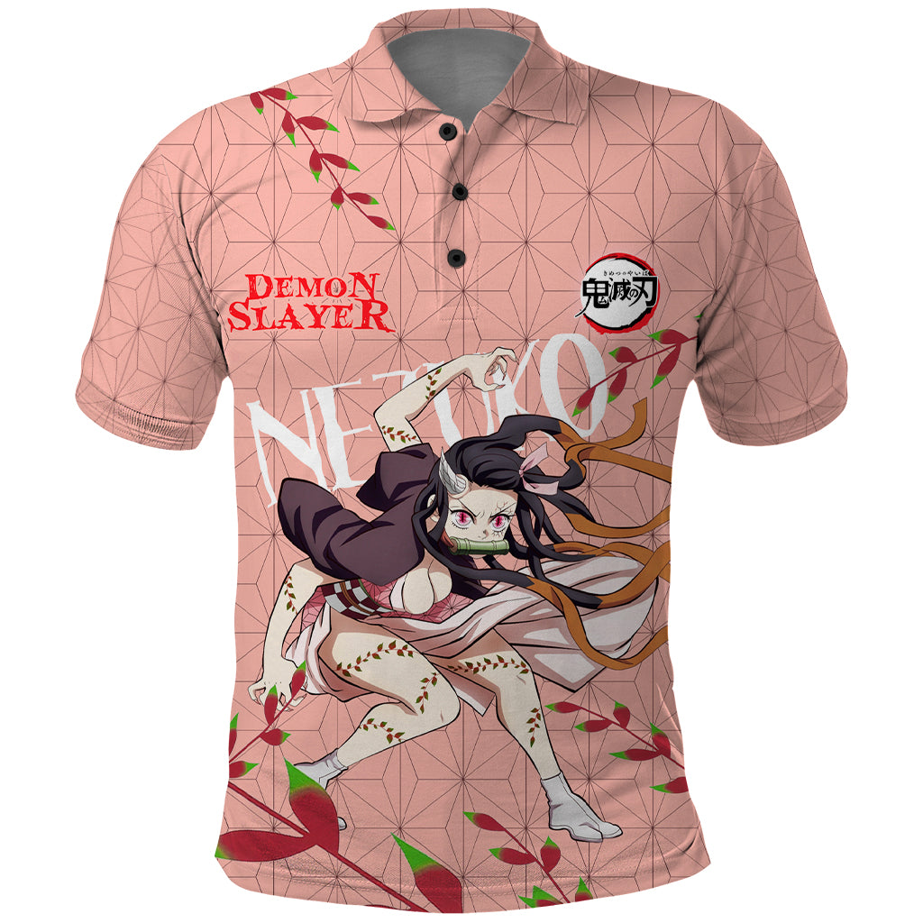 Demon Nezuko Kamado - Demon Slayer Polo Shirt Anime Style