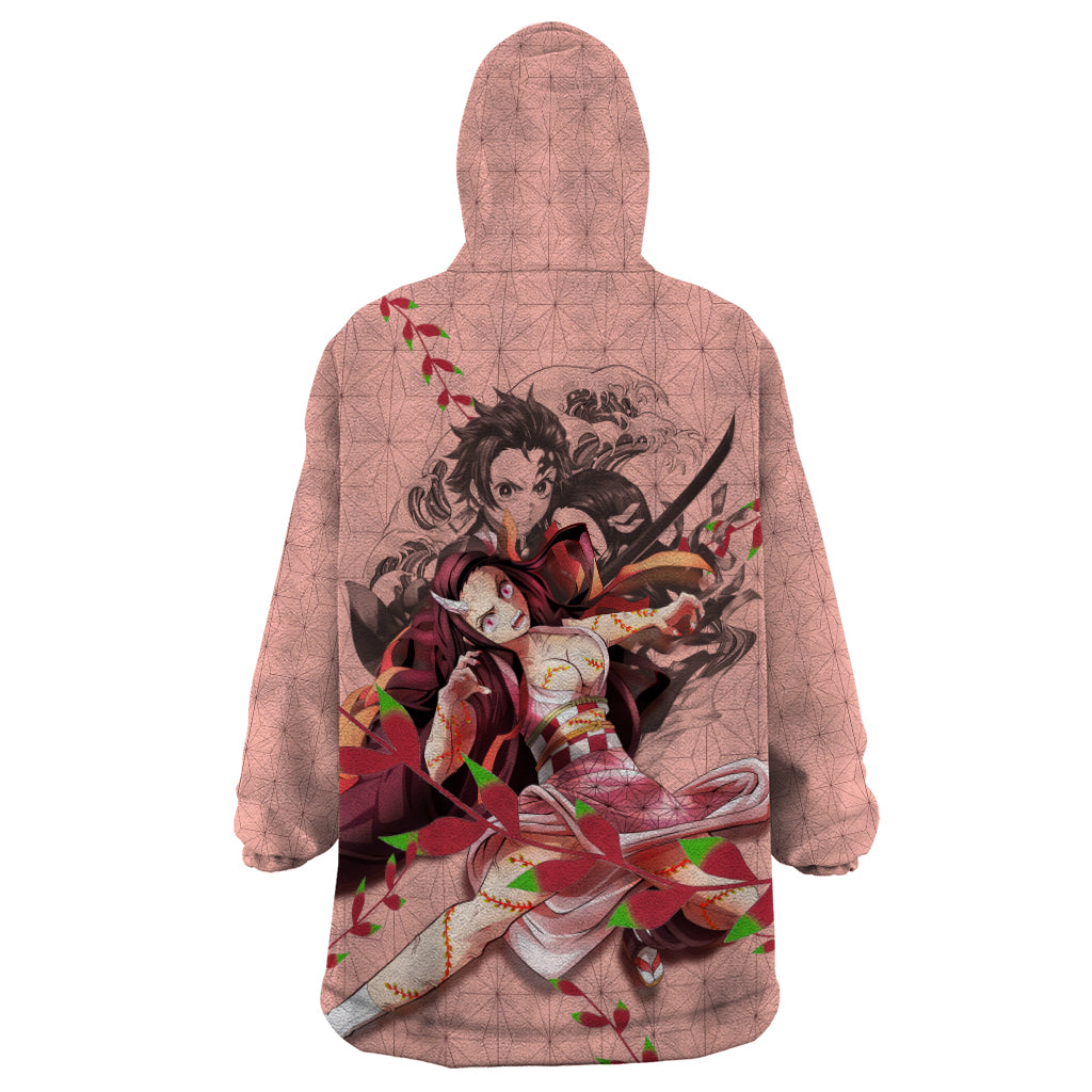 Demon Nezuko Kamado - Demon Slayer Wearable Blanket Hoodie Anime Style