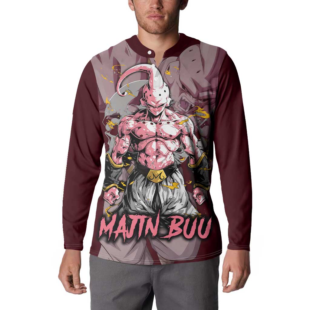 Majin Buu - Dragonball Button Sweatshirt Anime Style