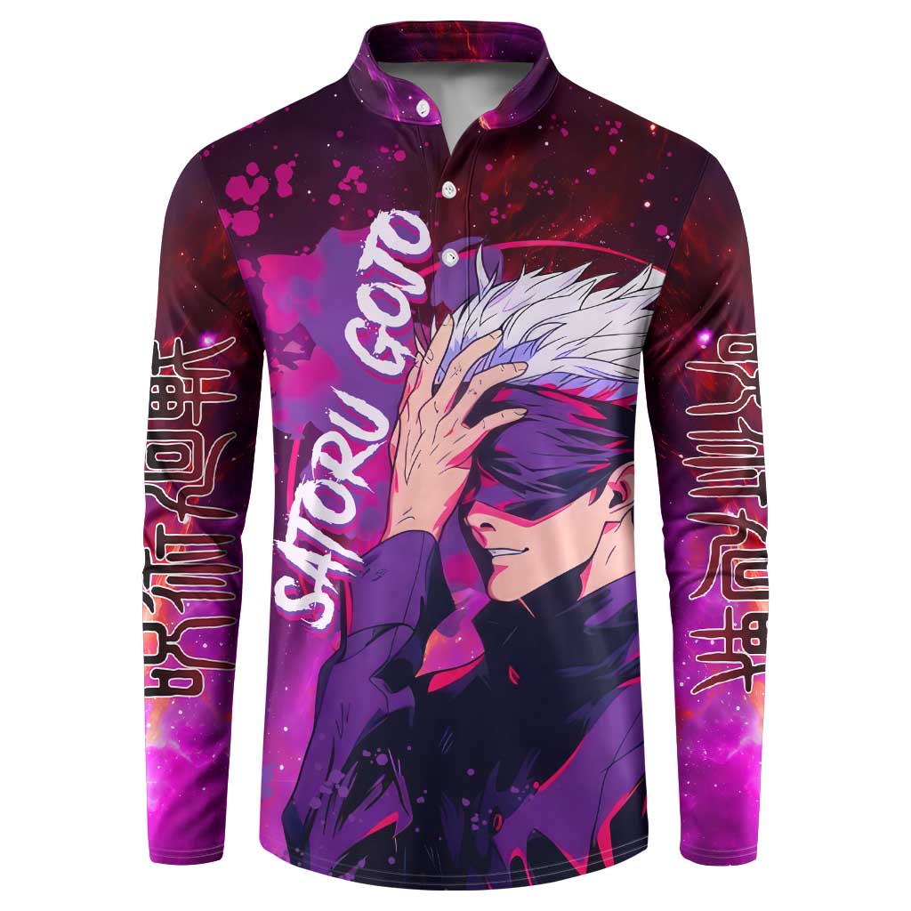Satoru Gojo - Jujutsu Kaisen Button Sweatshirt Anime Galaxy Style