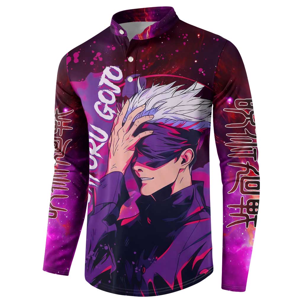 Satoru Gojo - Jujutsu Kaisen Button Sweatshirt Anime Galaxy Style