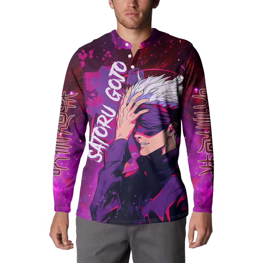 Satoru Gojo - Jujutsu Kaisen Button Sweatshirt Anime Galaxy Style