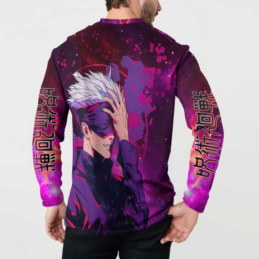 Satoru Gojo - Jujutsu Kaisen Button Sweatshirt Anime Galaxy Style