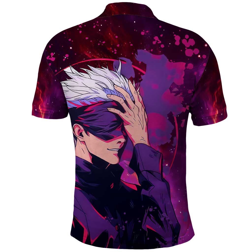 Satoru Gojo - Jujutsu Kaisen Polo Shirt Anime Galaxy Style