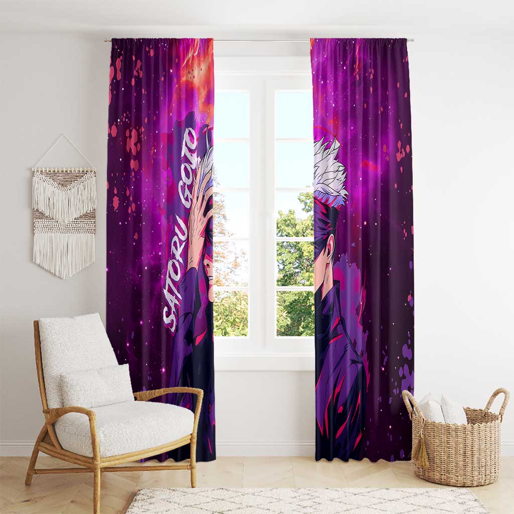 Satoru Gojo - Jujutsu Kaisen Window Curtain Anime Galaxy Style