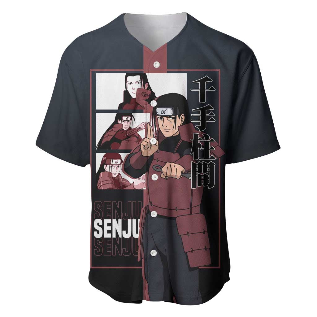 Hashirama Senju Baseball Jersey with Wood Release and Powerful Battle Pose Design - The Mazicc