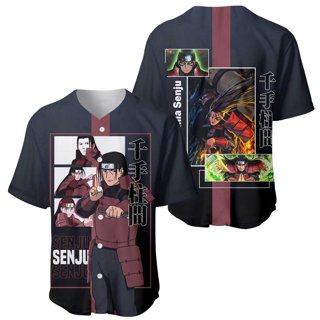 Hashirama Senju Baseball Jersey with Wood Release and Powerful Battle Pose Design - The Mazicc
