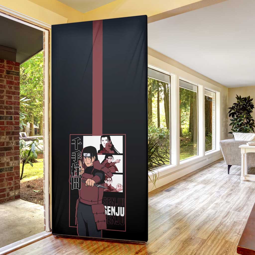 Hashirama Senju Door Cover with Wood Release and Powerful Battle Pose Design - The Mazicc