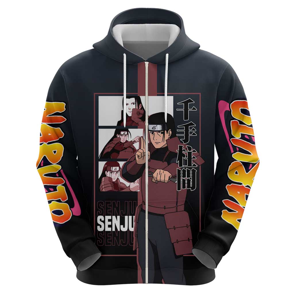 Hashirama Senju Hoodie with Wood Release and Powerful Battle Pose Design - The Mazicc