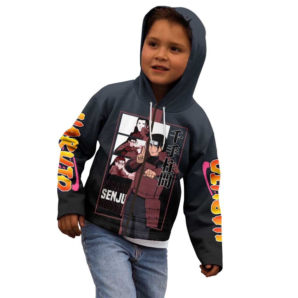 Hashirama Senju Kid Hoodie with Wood Release and Powerful Battle Pose Design - The Mazicc