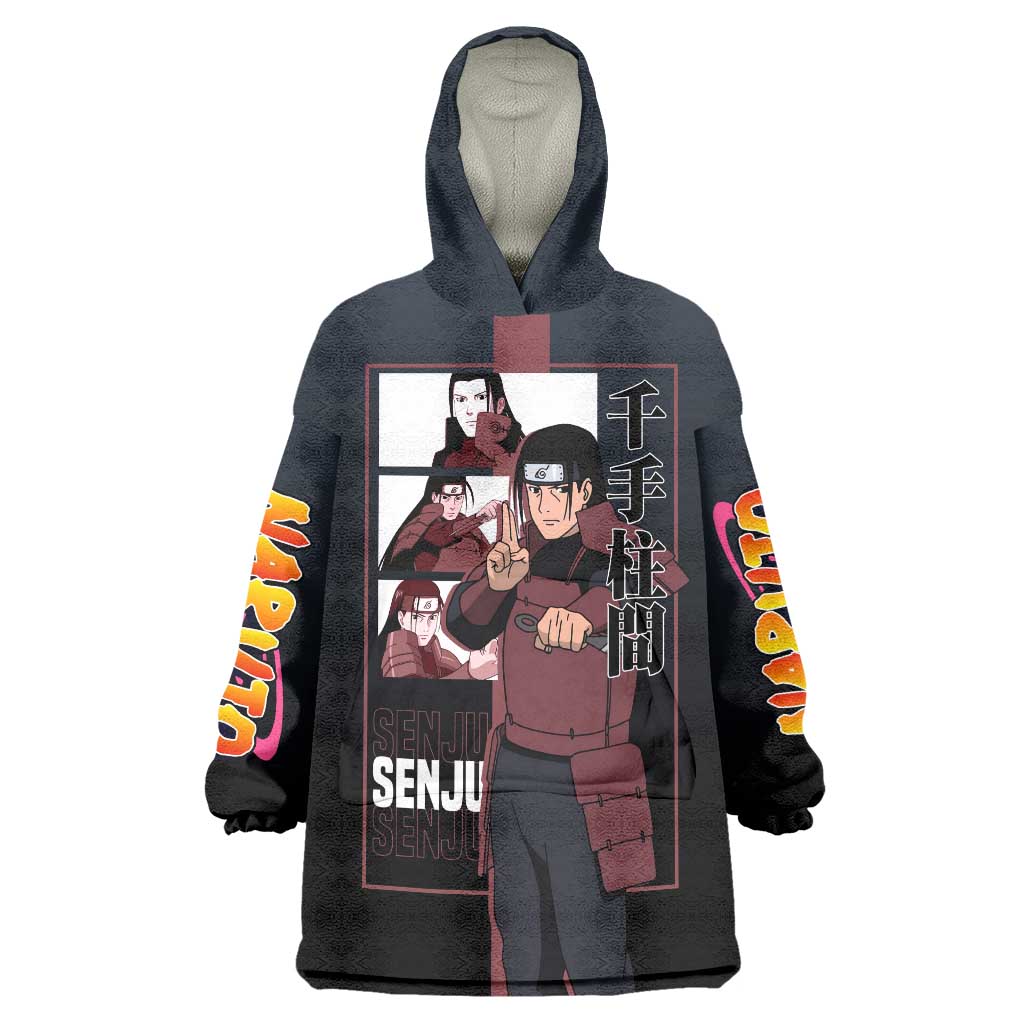 Hashirama Senju Wearable Blanket Hoodie with Wood Release and Powerful Battle Pose Design - The Mazicc
