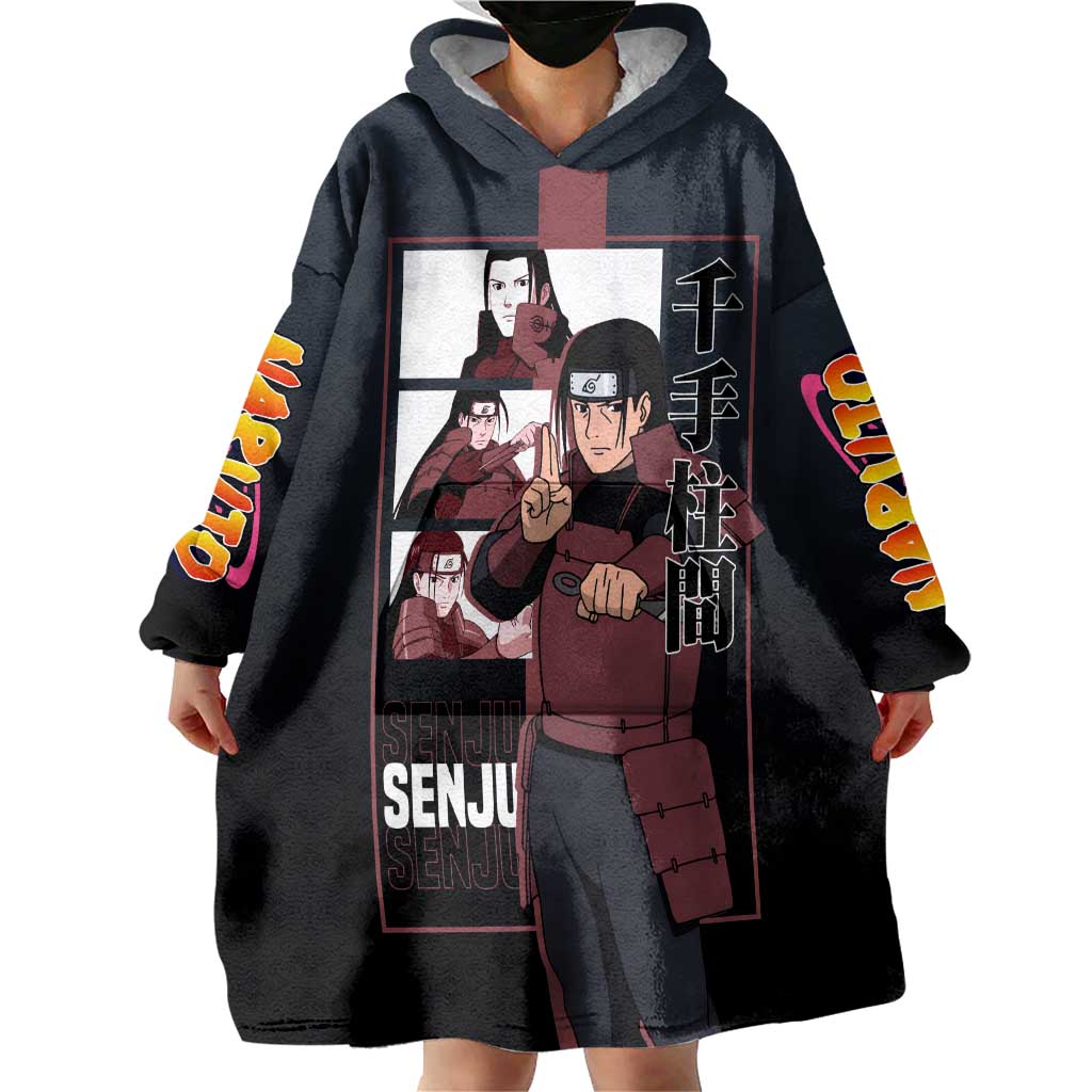 Hashirama Senju Wearable Blanket Hoodie with Wood Release and Powerful Battle Pose Design - The Mazicc