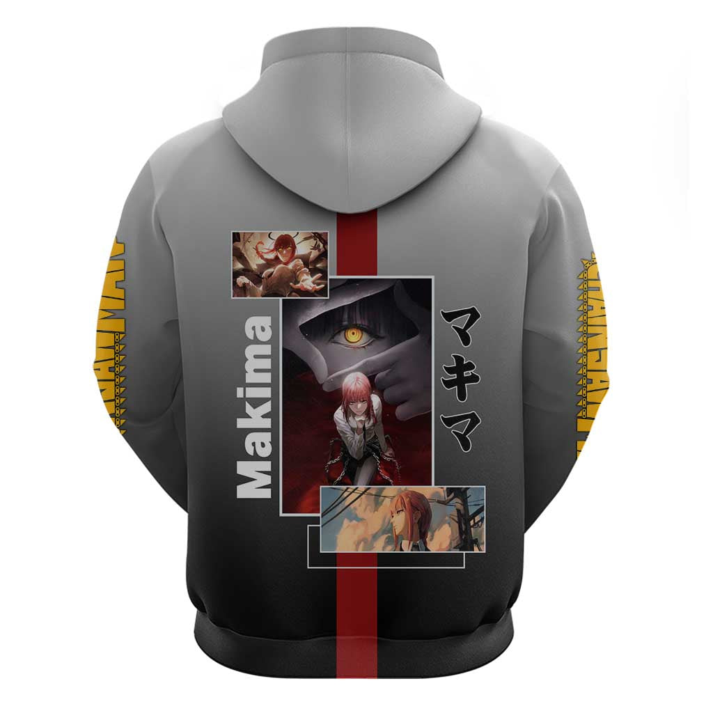 Makima Chainsaw Man Hoodie with Cunning Pose and Mysterious Aura Design - The Mazicc