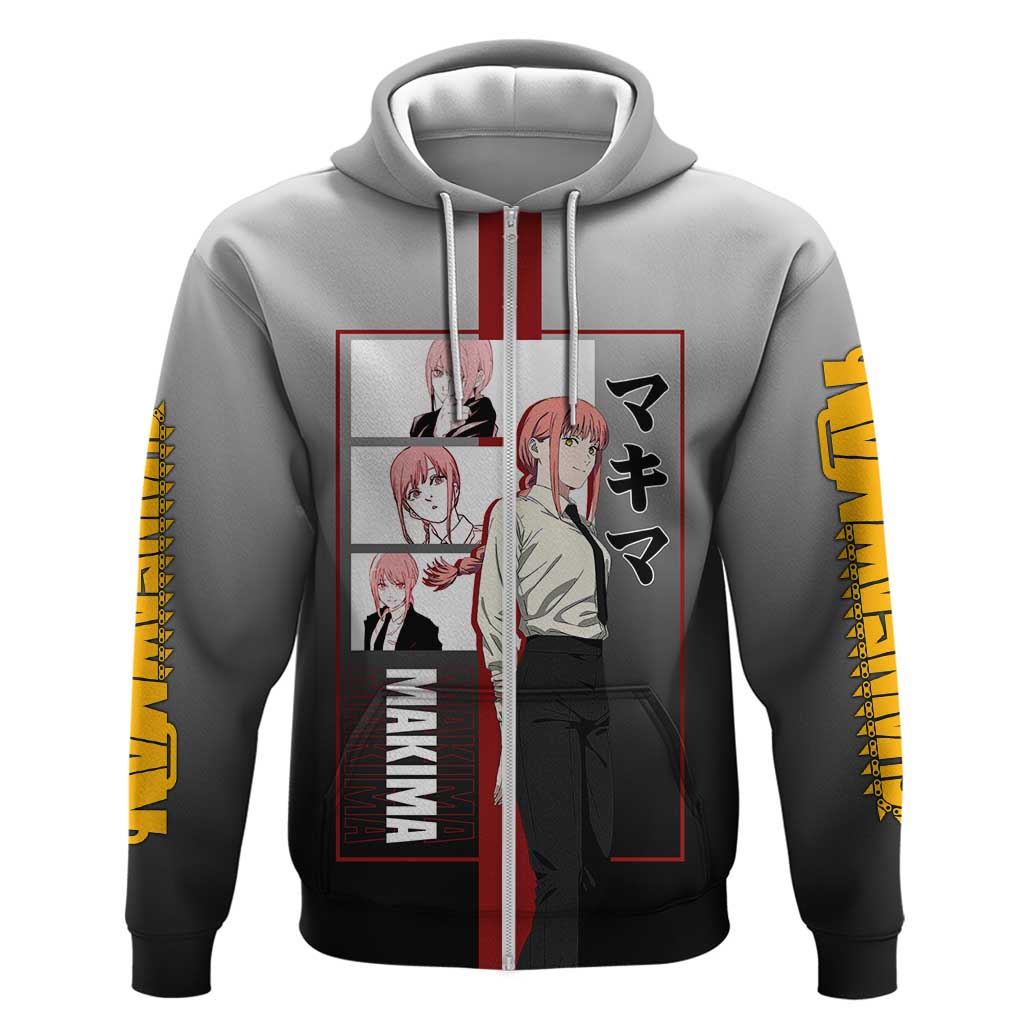 Makima Chainsaw Man Hoodie with Cunning Pose and Mysterious Aura Design - The Mazicc